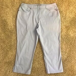 EUC Item & Co Light Blue Cotton Capri Pants, Size 12. Very cute!